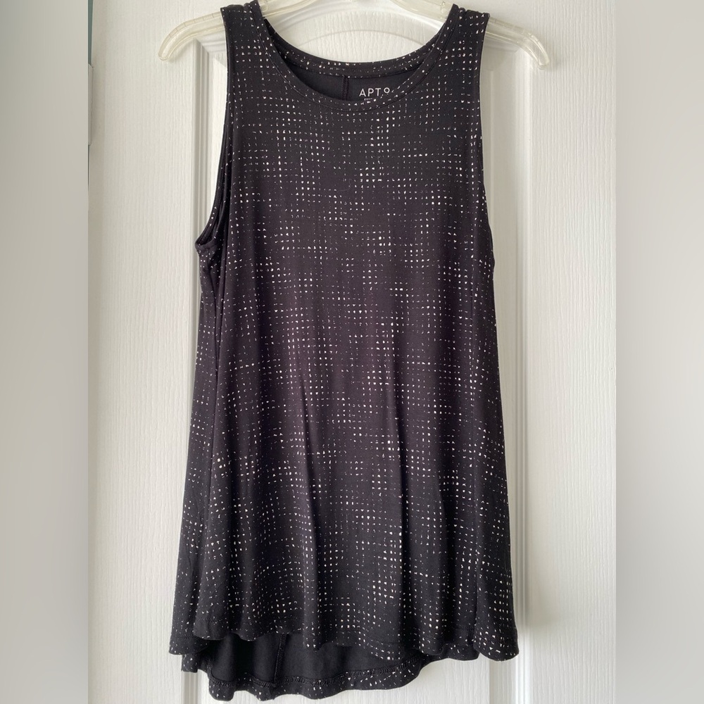 Apt. 9 Black Tank with Dot Print